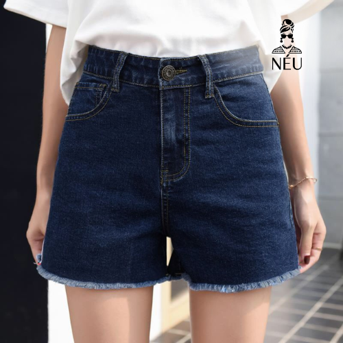 Quần sooc jeans rách gấu- Q21