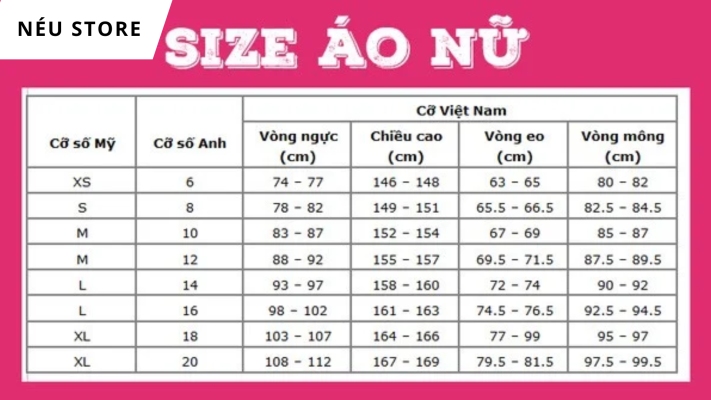 Chọn size quần áo đúng chuẩn