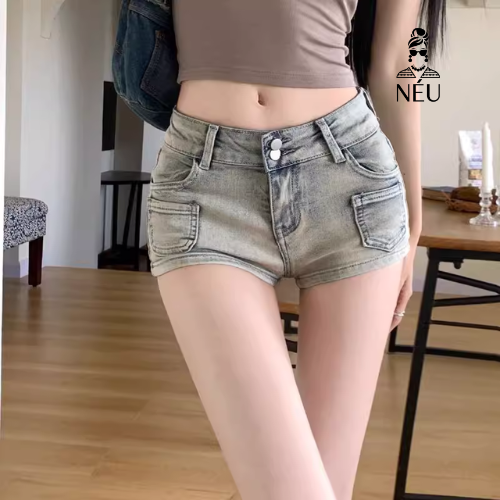 Quần short jean nữ lưng cao- Q23