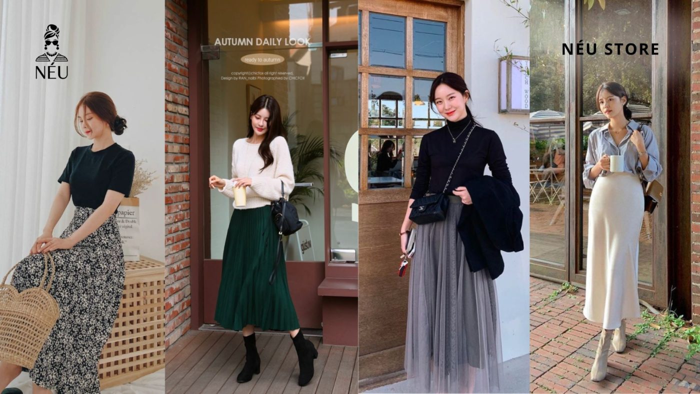 Cách chọn váy dài mặc mùa thu